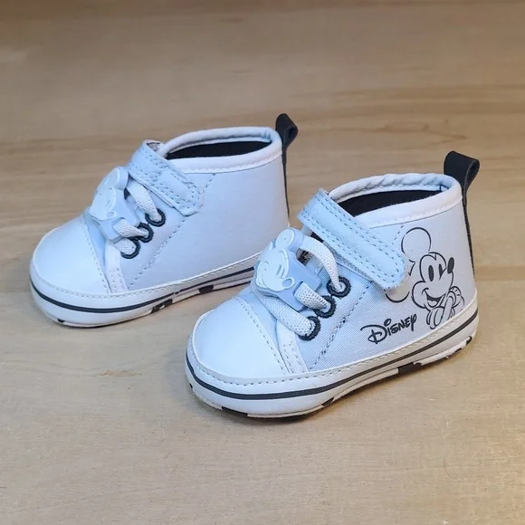 Disney Light Blue White Canvas Infant Shoes - Picture 4 of 10
